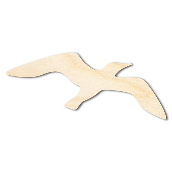 Bigger Better | Unfinished Wood Seagull Shape | DIY Craft Cutout | 36" / 1/4"