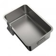 thumbnail image 4 of Cat Litter Box Stainless Steel Cat Sand Box Bedpan Cat Litter Container Durable 60cmx40cmx10cm, 4 of 9