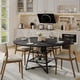 thumbnail image 1 of Yeshouse mesa de comedor redonda para 4-6 personas, mesa circular de madera con base metálica y estante de almacenamiento, ideal para cocina o comedor, diseño moderno y funcional (sin sillas), 1 of 7