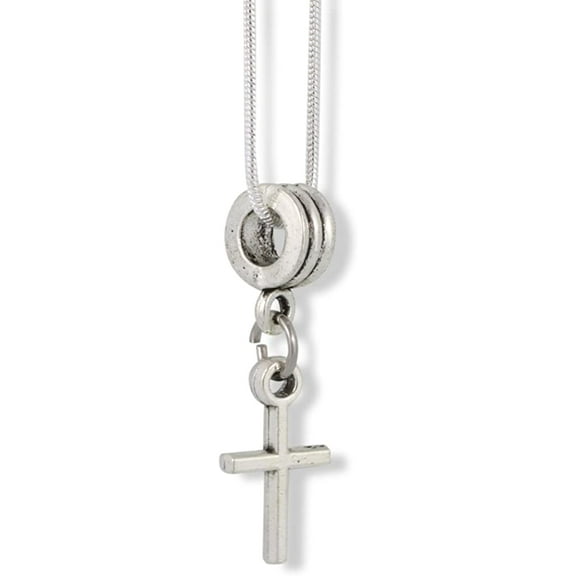 Simple Cross Charm Snake Chain Necklace