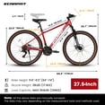 thumbnail image 7 of Mountain Bike 27 Inch Wheels, 21-Speed Mens Womens Trail Commuter City Mountain Bike, Aluminium Frame Disc Brakes Thumb Shifter Front Fork Bicycles, 250lbs Weight Capacity, Pre-Assembled, 7 of 7