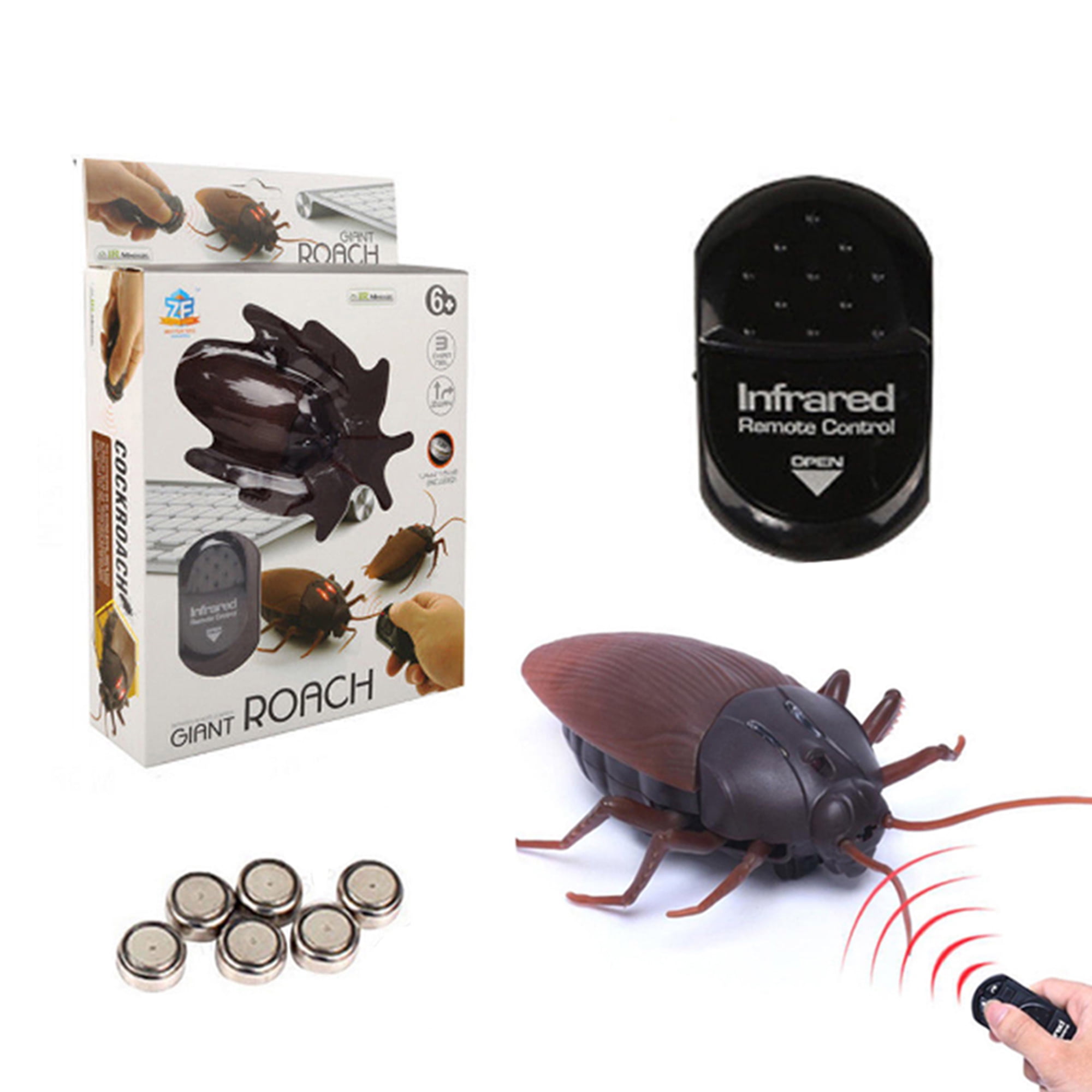 Infrared Remote Control Realistic Mock Fake Cockroach/ RC Toy Prank Insects 