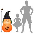 thumbnail image 2 of Gymax 5ft Inflatable Halloween Pumpkin Decoration w/ LED Light Witch Hat, 2 of 8