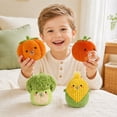 thumbnail image 6 of Plush Vegetable Toy, Squeezy Bubble Blowing Stuffed Pumpkin, 1 Pack Soft Fuzzy Farm Themed 4.0 inch Small Interactive Sensory Play Gift for Kids Toddlers Holiday Party Favors Home Desk Decor, 6 of 7