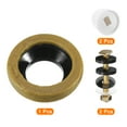 thumbnail image 3 of Toilet Bowl Wax Seal Kit, 1 Pack Toilet Bowl Wax Ring with Bolts, Bolt Caps and Extra Retainers Fits 3-inch Waste Line, 3 of 6