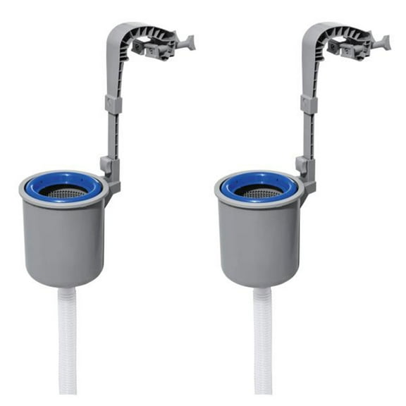 Bestway Flowclear Wall Mounted Automatic Swimming Pool Surface Skimmer, 2 Pack