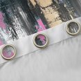 thumbnail image 4 of Manfei Vibrant Abstract Brushstroke Blackout Curtains, Pink Black Gold Ombre Curtains Pack of 2 (42x84 Each), 4 of 6