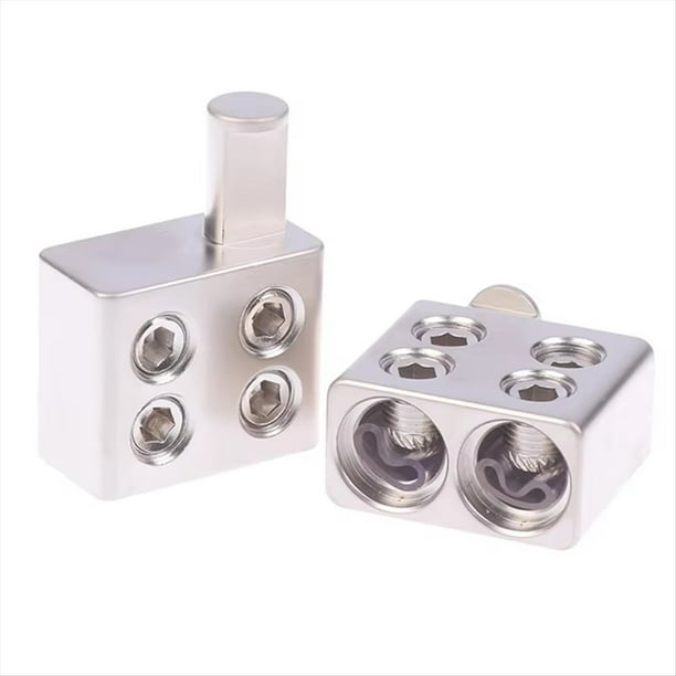 2 Piezas de Cable Divisor de Audio para Automóvil, Terminal de Fuente de Alimentación, Amplificador de Audio, Reductores de Entrada de Amplificador de Calibre 1/0 A Calibre 1/0
