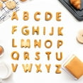 thumbnail image 2 of Letter Cookie Cutters Shapes Large 2.6 Inch - 26 Pcs Stainless Steel Alphabet Letter Cookie Cutter Set Fondant Biscuit Fruit Dough Mold Tools for Sandwich, Birthday, Christmas, and Holiday Party, 2 of 7