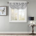 thumbnail image 2 of Madison Park Polyester Faux Silk Waterfall Embellished Valance in Silver, 2 of 6