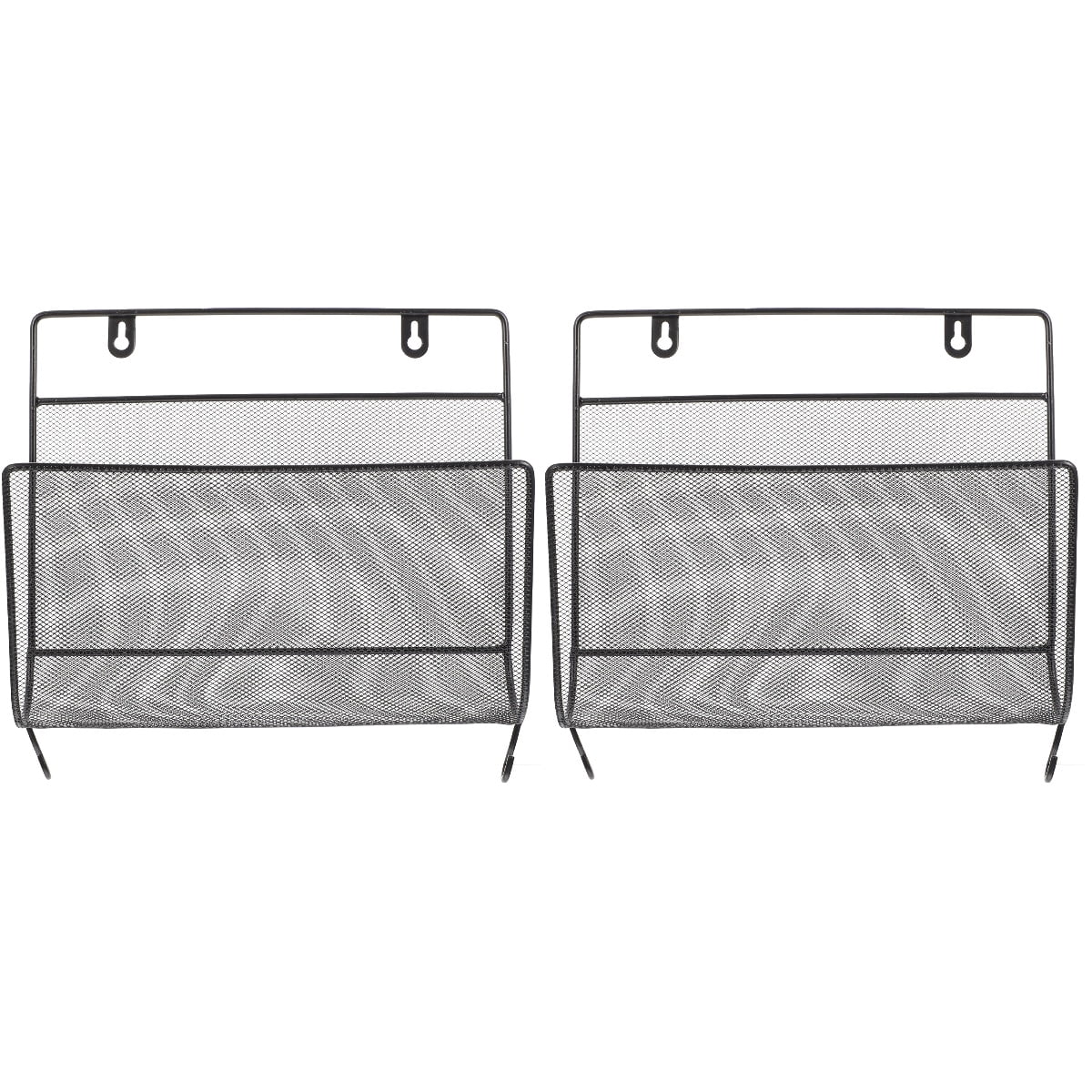 Raindrops 2pcs Hanging Wall File Organizer Wall Mount File Folder Book Iron Storage Rack