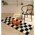 thumbnail image 4 of Checkered Rug for Living Room 15" x 23" Checkerboard Carpet Bedroom Bedside Rug Sofa Coffee Table Area Rug Soft Floor Mats Home, 4 of 4