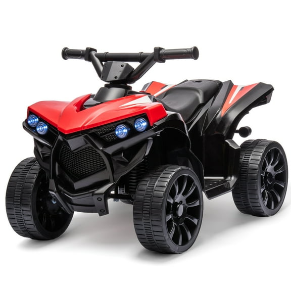 Goldensoil 6V Kids ATV 4-Wheeler, 1.8MPH Max Speed, Ride-On Toy with Music, Up to 55 Pounds, Red