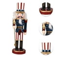 thumbnail image 4 of 1pc Classic Wooden Walnut Soldier Nutcracker Puppet Soldier Toys Desktop, 4 of 9