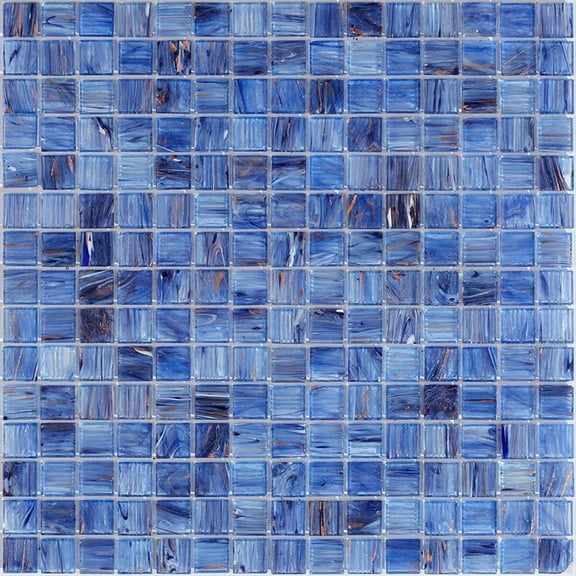 Apollo Tile Celestial 12 in. x 12 in. Glossy Blue and White Glass Mosaic Wall and Floor Tile (20 sq. ft./case) (20-pack)