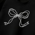 thumbnail image 6 of SGMVNU 2 Pack T Shirts for Girls Short Sleeve Crewneck Bowknot Printed Cotton Basic Tops Casual Soft Summer Clothes, Size 4-5 Years, Black 2PCS, 6 of 7