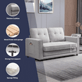 thumbnail image 3 of ZAFLY 2 in 1 Convertible Loveseat, Sleeper Sofa Bed, Floor Couch for Small Space - Light Grey, 3 of 6