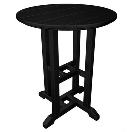 POLYWOOD® Traditional 24 in. Round Recycled Plastic Dining Table