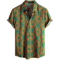 thumbnail image 3 of Camisas casuales hawaianas con estampado floral 3D para hombre, camisas de playa tropicales de manga corta con botones para hombre, camisas de manga masculina, 3 of 5