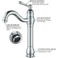 thumbnail image 5 of High Sink Faucet 360 ° Rotating Single Handle Bathroom Sink Faucet Single Hole Sink Faucet Lever Sink Faucet, Chrome Plated, 5 of 5