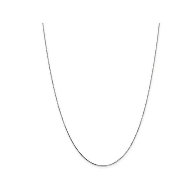 14K White Gold Box Chain Necklace 18 Inches (.700 mm)