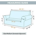 thumbnail image 5 of Namzi -a Stretch Loveseat Sofa Slipcovers 1 Piece Couch Covers for Sofa Furniture Protector Full Sofa Covers with Elastic Bottom for Kids and Dog (Medium,White), 5 of 5