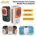 thumbnail image 2 of MEMO DL03 Mobile Phone Cooling Fan Radiator Semiconductor Back-clip Game Cooler 3 Gear Adjustable Cool Heat Sink for IOS Android (DL03-Green), 2 of 7