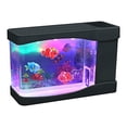 thumbnail image 2 of Lightahead Mini Aquarium Artificiel, Aquarium Sensoriel à LED Multicolore avec Bulles, 2 of 4