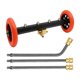 thumbnail image 3 of Limpiador de tren de aterrizaje de hidrolavadora de 16 pulgadas, accesorios de conector rápido de 1/4 con 3 varillas de extensión para lavador de tren Naranja, 3 of 8