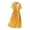 Yellow, variant on Dvprdro Collared Short Sleeve Cotton Linen Midi Dress for Women Slim Fit A Line Summer Office Solid