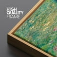 thumbnail image 4 of IDEA4WALL Extra Large Framed Canvas Print Wall Art Impressionist Garden Lush Floral Landscape Fine Art Retro Pastel Green Abstract Art Oversized Wall Decoration Relax/Calm for Living Room - 60"x20", 4 of 5