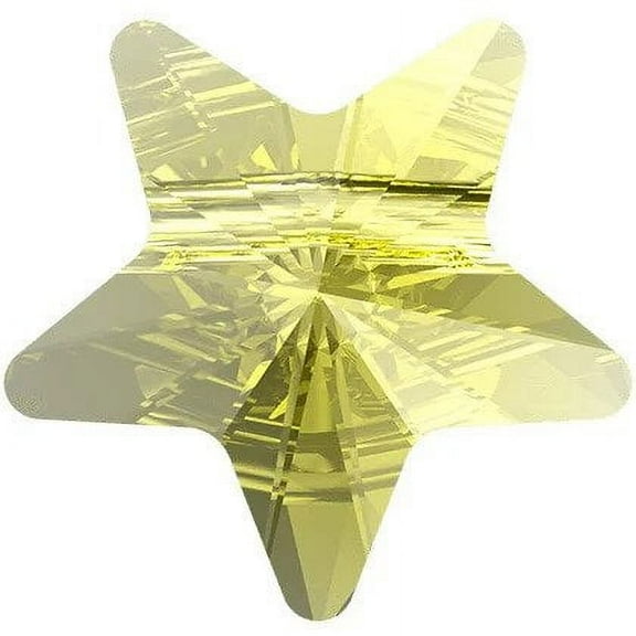 Swarovski Article #5714 Star Crystal Beads 12mm Jonquil Yellow Color - Package of 12