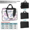 thumbnail image 6 of YFYANG 13 inch Universal Laptop Bag Oxford Cloth Laptop Sleeve, Multi-functional Leaf Line Art Notebook Computer Messenger Bag Handbag, 6 of 8