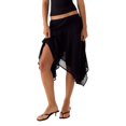 thumbnail image 7 of Women High Waist Asymmetrical Hem Skirt, Flowy Midi Skirt, Casual A-Line Skirt, 7 of 7