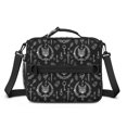 thumbnail image 2 of Cat and Skull Gothic Pattern Insulated Lunch Bag with Shoulder Strap and Bottle Holder,Bento School Lunch Bag Box,11x9.5x3.5 Inches, 2 of 5