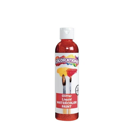 UPC: 0191487018258 | Colorations Glitter Liquid Watercolor  Red – 8 oz.