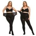 thumbnail image 1 of G&Y 2 Pares de Medias Semiopacas para Mujer - Pantimedias Superiores de Control 80D de Talla Grande, Negro XL, 1 of 7