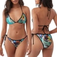thumbnail image 3 of Naloa Stylish Sunglasses Iguana Print Women Halter Bikini Set ,Two Piece Triangle Swimsuit,Tie Bathing Suit,Sexy Triangle Two Piece Swimwear, 3 of 5