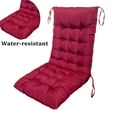 thumbnail image 3 of Bxaolu Rocking Chair Cushions - Indoor Office Dining Chair Cushion, 1 Pack Garden High Back Chair Cushions, Lounger Chair Pad, 19.7"x43.3", Red, 3 of 8