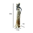 thumbnail image 3 of CoudarTitie African Tribal Feather Lady Statue Modern Resin Figurine Lightweight Decorative Sculpture Art Crafts Home Decor for Hotels Fireplace Office Cabinet, 3 of 8