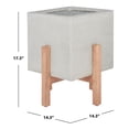 thumbnail image 5 of SAFAVIEH Borsla Modern Glam Square Patio Planter with Stand, Natural/Light Grey, 5 of 7