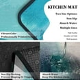 thumbnail image 6 of Teal Kitchen Rugs Set of 2 - Kitchen Floor Mats Non-Slip Backing - Kitchen Mat Washable Doormat Runner Rug Set for Home Accessories and Decor 17x47.2 and 17x30 inches., 6 of 6