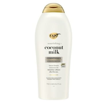 OGX Nourishing   Coconut Milk Moisturizing Daily Conditioner with Egg White Protein, 25.4 fl oz