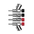 thumbnail image 3 of M21R Real Plated 45 Degree Banana Connector Double Screw Speaker Locking Banana Plug Plated, 3 of 7