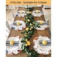 thumbnail image 4 of 13 Inch Round Placemats Set of 6, Orange Blue Fall Pumpkins Non Slip Heat Insulation PP Table Mats, Floral Botanical Thanksgiving Washable Place Mats for Kitchen Dining Party Table Decor, 4 of 7