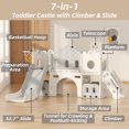 thumbnail image 5 of YUFU 9 in 1 Toddler Slide, Kid Slide for Toddlers Age 1-3 with Ring Toss, Basketball Hoop, and Telescope, Indoor Outdoor Slide Toddler Playset Toddler Playground, 5 of 8
