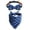 sapphire blue, variant on Dog collar Scarf, Checkered dog scarf Collar buffalo washable cotton square bib scarf