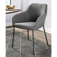 thumbnail image 5 of Daniella Contemporary Dining Chair in Black Metal and Charcoal Fabric by LumiSource - Set of 2, 5 of 12