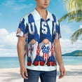 thumbnail image 5 of Daiia Cute Gnomes in USA Hawaiian Shirt for Men Gentle Cotton Regular Short Sleeve Casual-XX-Large, 5 of 9