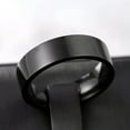 thumbnail image 3 of 6mm Simple Band Womens Men's 316L Stainless Steel Black Plating Engagement Rings, 3 of 6
